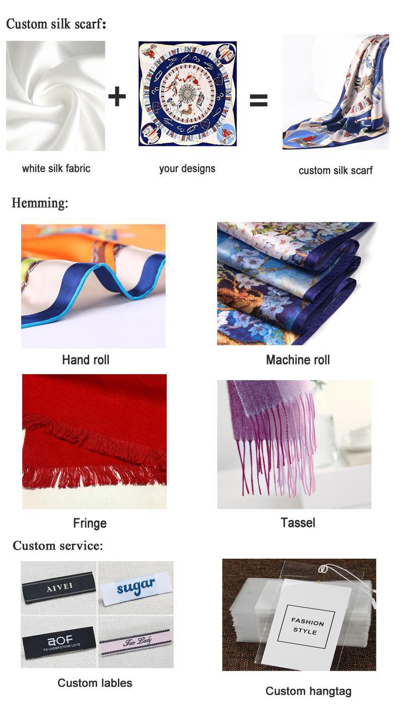 Scairf Satin Síoda Silk Satin Scarf