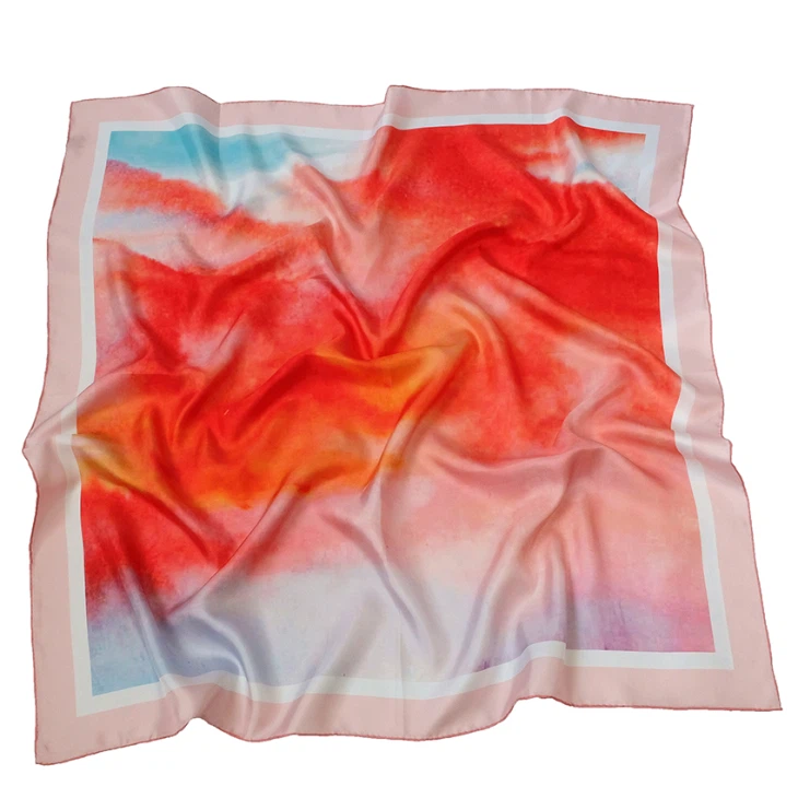 Wrap scarf Satin Priontáil Floral